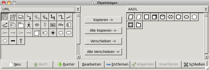 Objektbögen und Objekte